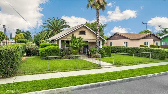 755 E 11th St, Pomona, CA 91766 - view of front of home featuring a fenced front yard and a porch