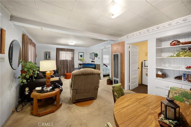 755 E 11th St, Pomona, CA 91766 - living area with carpet flooring and a heating unit