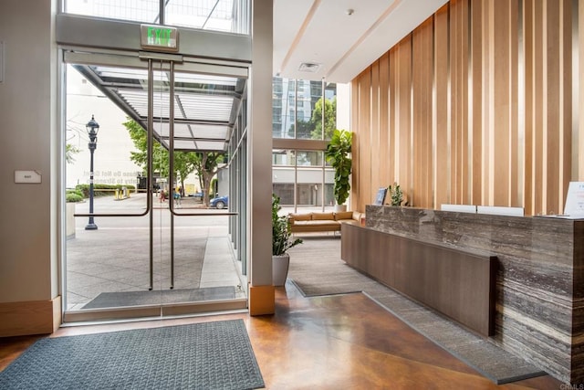 welcome area featuring visible vents