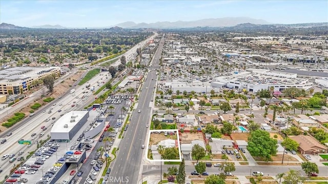 bird's eye view featuring a mountain view