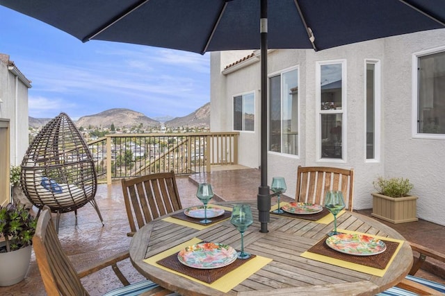 6356 Camino Largo, San Diego, CA 92120 - balcony with a mountain view and outdoor dining space