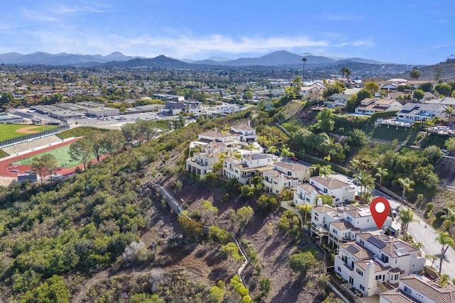 6356 Camino Largo, San Diego, CA 92120 - aerial view of property's location featuring mountains and nearby suburban area