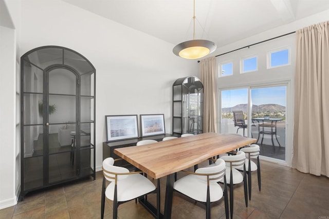 6356 Camino Largo, San Diego, CA 92120 - dining area featuring a high ceiling and baseboards