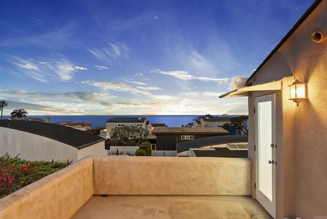 145 13th St, Del Mar, CA 92014 - view of patio / terrace featuring a balcony and a water view