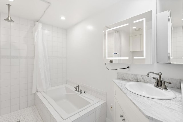 145 13th St, Del Mar, CA 92014 - bathroom with vanity and recessed lighting