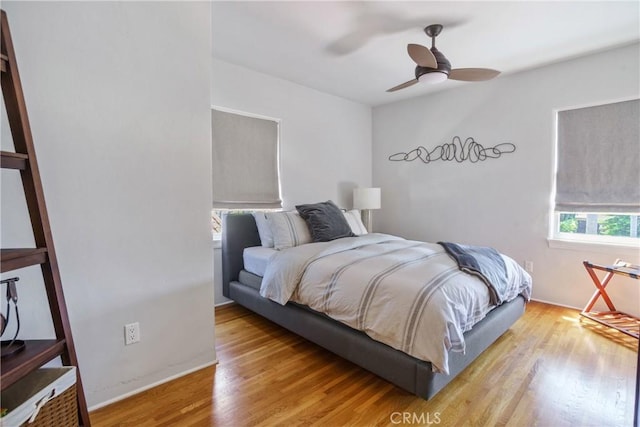 4368 Adams Ave, San Diego, CA 92116 - bedroom with wood finished floors and ceiling fan