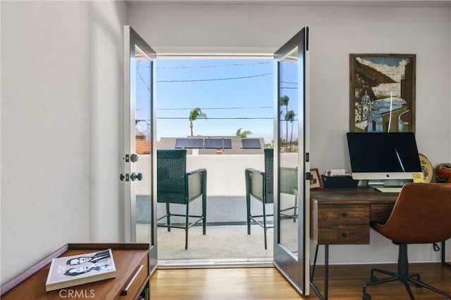 4368 Adams Ave, San Diego, CA 92116 - home office with wood finished floors