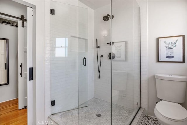 4368 Adams Ave, San Diego, CA 92116 - bathroom with a stall shower and wood finished floors
