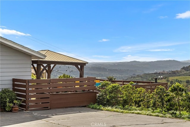 31725 Rancho Amigos Rd, Bonsall, CA 92003 - exterior space featuring a gazebo and a mountain view