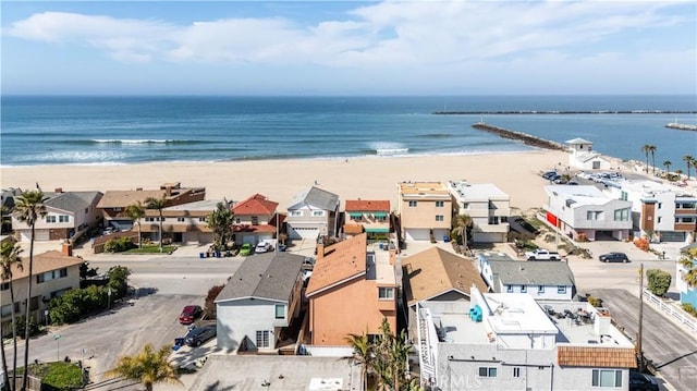 2408 Ocean Dr, Oxnard, CA 93035 - bird's eye view featuring a beach view and a water view