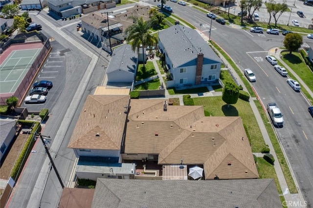 bird's eye view with a residential view