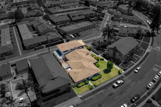 drone / aerial view featuring a residential view