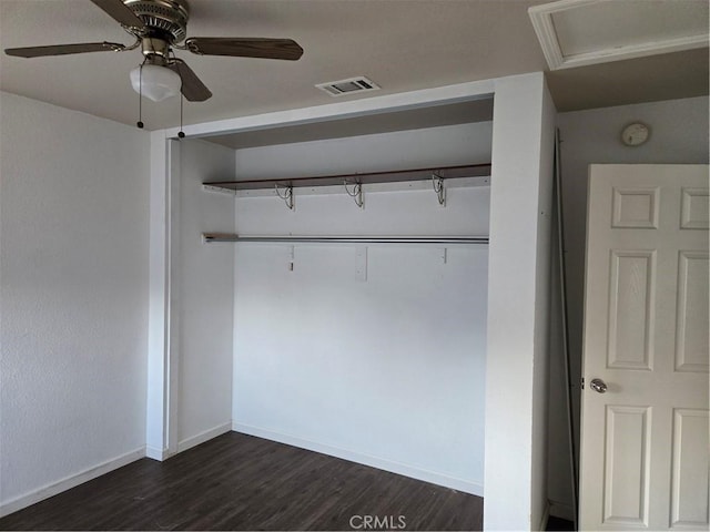 closet featuring visible vents