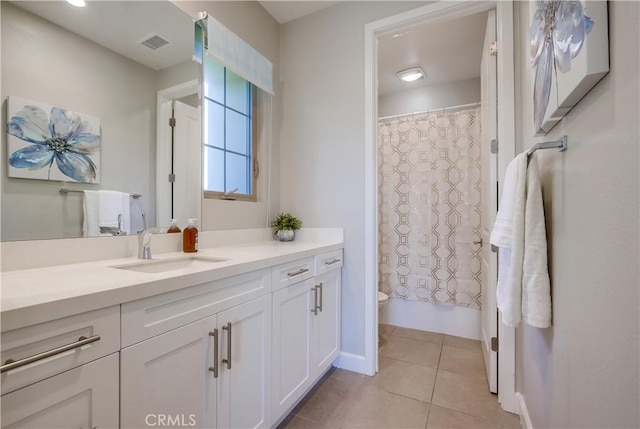 54 Rim Crst, Irvine, CA 92602 - full bathroom with tile patterned flooring, vanity, visible vents, and toilet