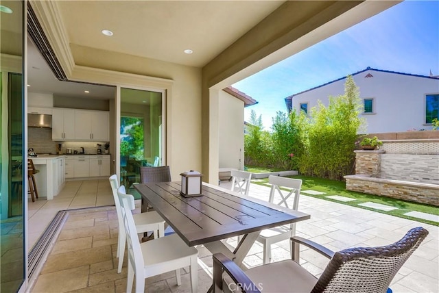 54 Rim Crst, Irvine, CA 92602 - view of patio / terrace with outdoor dining space and an outdoor kitchen