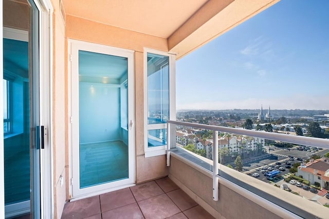 balcony featuring a city view
