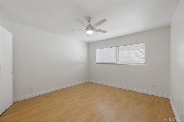 5055 Coldwater Canyon Ave Unit 105, Sherman Oaks, CA 91423 - spare room featuring ceiling fan, light wood-style floors, and baseboards