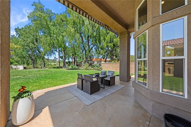 view of patio / terrace with outdoor dining area