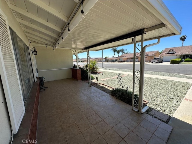 view of patio / terrace featuring a residential view