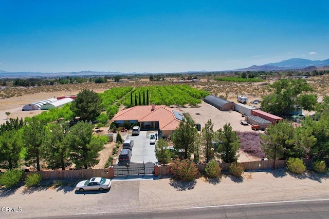 9975 Custer Ave, Lucerne Valley, CA 92356 - drone / aerial view featuring a mountain view and a rural view
