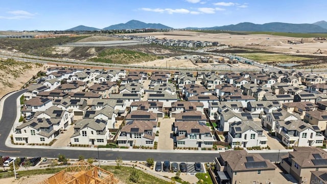 bird's eye view featuring a mountain view