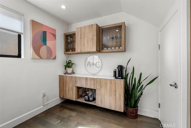 5545 Whitsett Ave Unit 1, Valley Village, CA 91607 - interior space featuring wood finished floors, baseboards, and recessed lighting