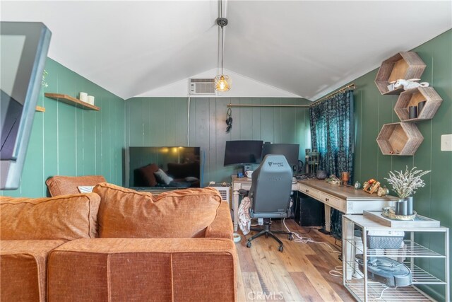14844 Lull St, Van Nuys, CA 91405 - office with vaulted ceiling and wood finished floors