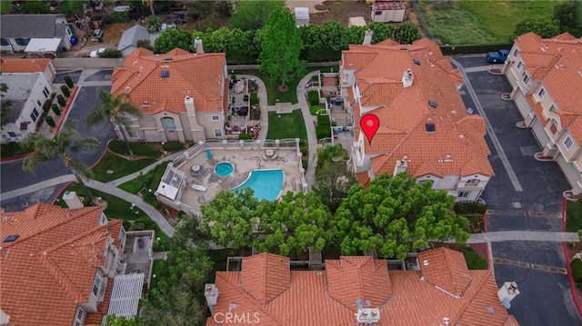 9876 Arrow Unit 1, Rancho Cucamonga, CA 91730 - bird's eye view of a pool