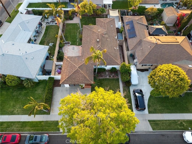 aerial view featuring a residential view