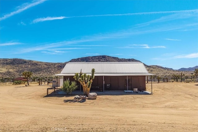 53105 Chia Trl, Pioneertown, CA 92268 - exterior space featuring metal roof and a mountain view