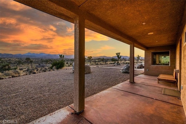 53105 Chia Trl, Pioneertown, CA 92268 - view of patio / terrace featuring a mountain view