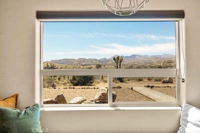 53105 Chia Trl, Pioneertown, CA 92268 - doorway to outside with a mountain view