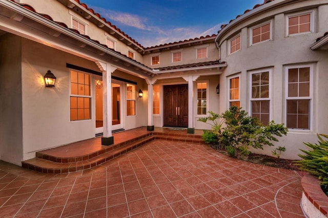 4033 Keri Way, Fallbrook, CA 92028 - doorway to property featuring a tiled roof and stucco siding
