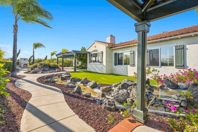 4033 Keri Way, Fallbrook, CA 92028 - view of grassy yard featuring a pergola