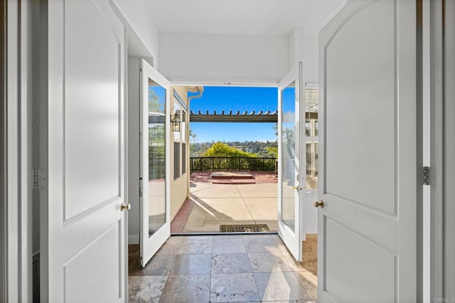 4033 Keri Way, Fallbrook, CA 92028 - doorway featuring french doors and stone tile floors