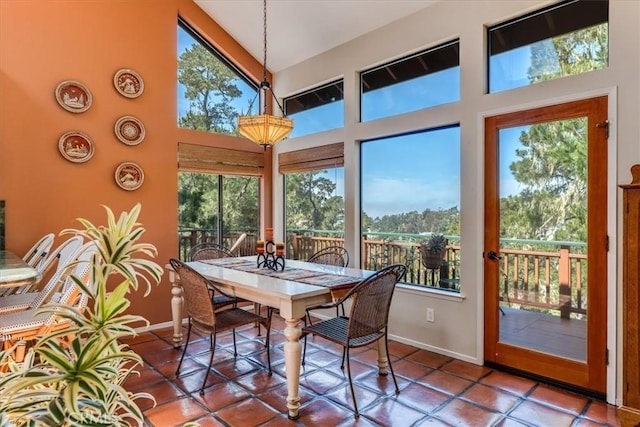 sunroom / solarium featuring a wealth of natural light