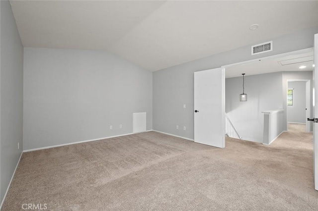 41564 Big Sage Ct, Temecula, CA 92591 - unfurnished living room with carpet floors, lofted ceiling, and baseboards