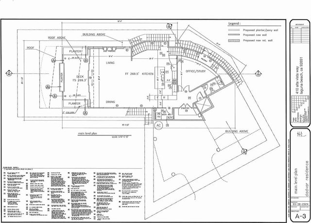 410 Alta Vista Ave, Laguna Beach, CA 92651 - survey map / technical document