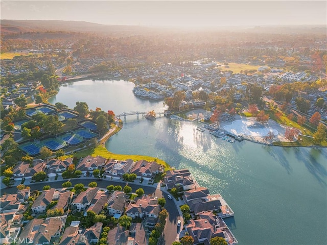49 W Yale Loop Unit 26, Irvine, CA 92604 - aerial overview of property's location featuring a large body of water and nearby suburban area