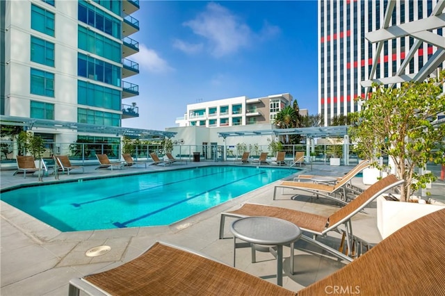 pool featuring a patio