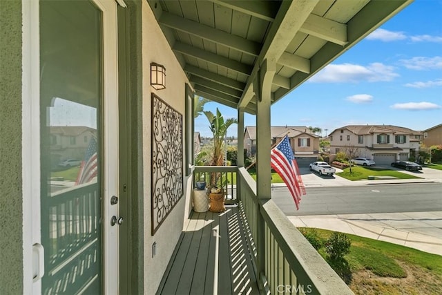 balcony with a residential view