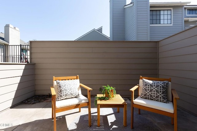 view of patio with fence