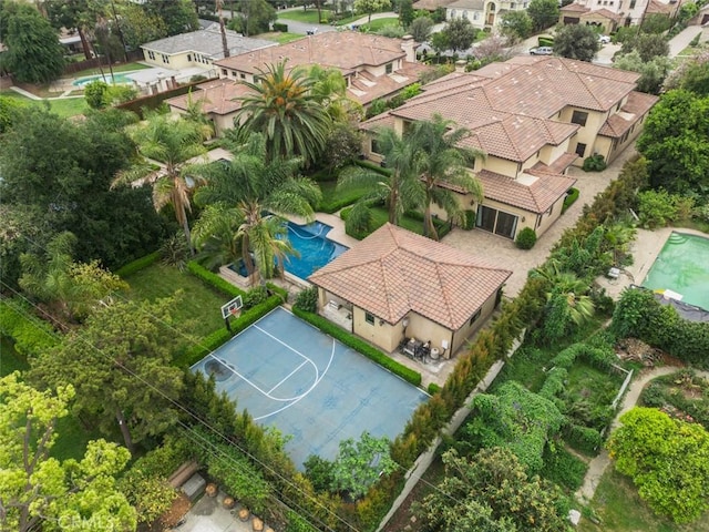 271 W Le Roy Ave, Arcadia, CA 91007 - aerial view of residential area with a pool area
