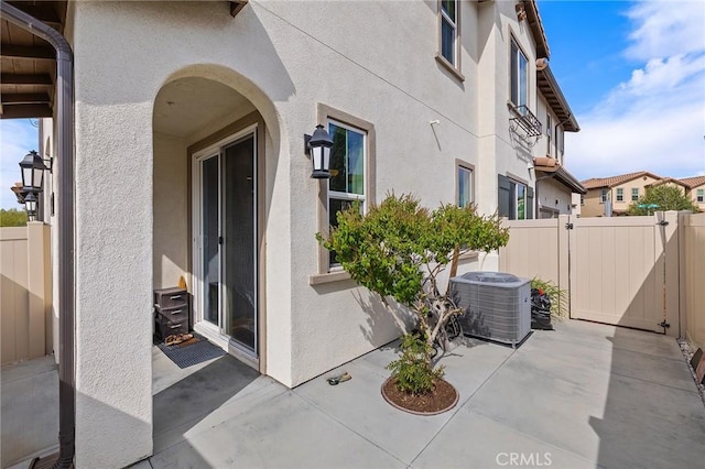 45477 Calle Cirros, Temecula, CA 92592 - view of patio with central AC unit and a gate