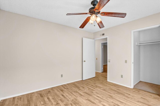 16407 Gabarda Rd, San Diego, CA 92128 - unfurnished bedroom with light wood-style flooring, a closet, and ceiling fan