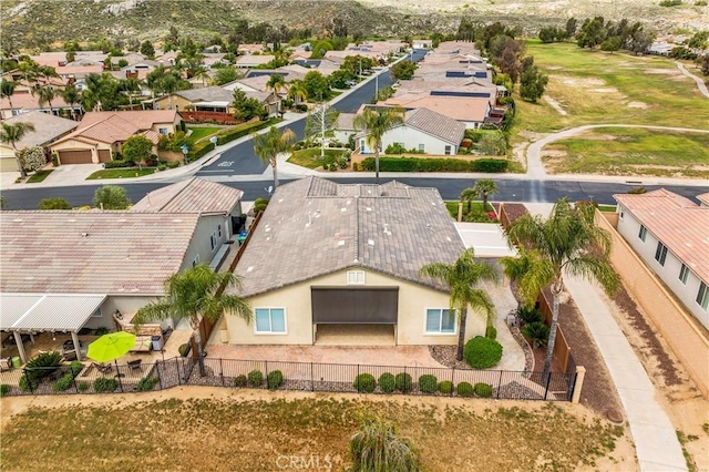 aerial view featuring a residential view