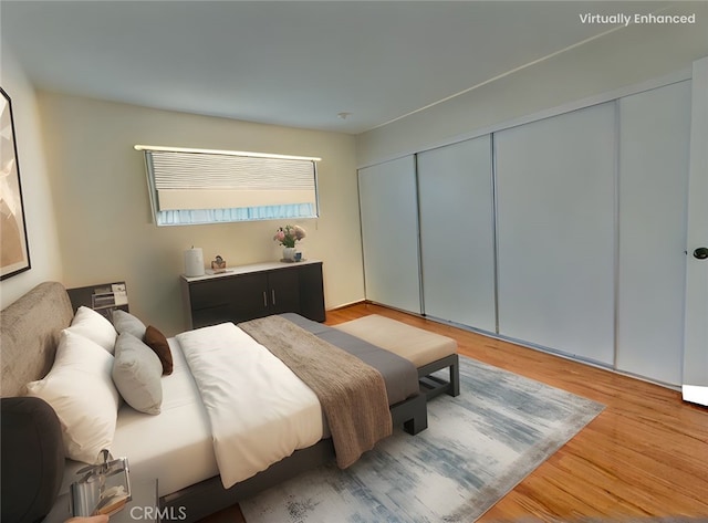 732 W Lambert Rd Unit 30, La Habra, CA 90631 - bedroom featuring wood finished floors and a closet