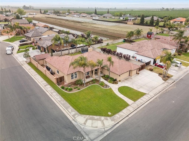 aerial view with a residential view