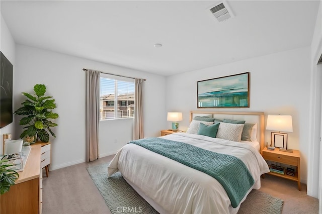 29553 Tulipwood St, Menifee, CA 92584 - bedroom with visible vents, baseboards, and light colored carpet