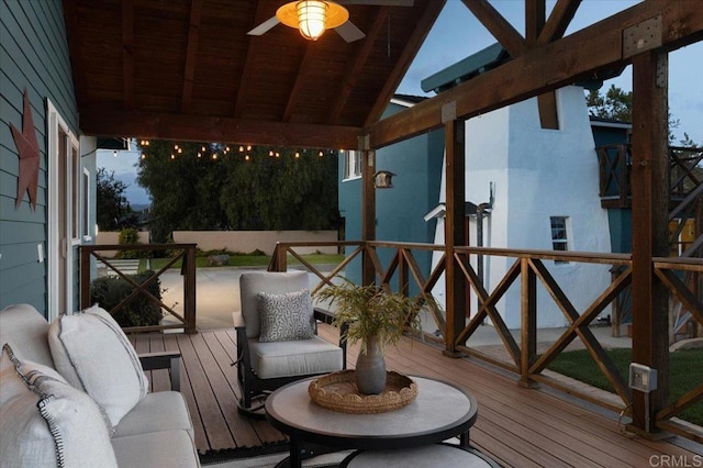 1420 Idaho Ave, Escondido, CA 92027 - wooden deck featuring ceiling fan